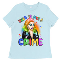 Baby Blue drag is not a crime Ladies Tee - Artiststas