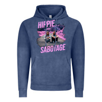 Vintage Denim hippie sabotage aesthetic style photo with text Vintage Hoodie - lanVoArt