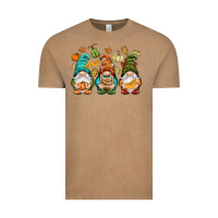 Vintage Coffee Fall gnomes Vintage Tee - NancyCooperArtShop