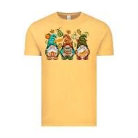 Vintage Mustard Fall gnomes Vintage Tee - NancyCooperArtShop