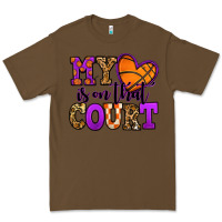 Cacao my heart is on that court basketball Premium Tee - Jasminsmagicworld