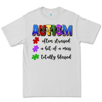 Dove Grey i'm a hot mess always stressed and proudly autism Premium Tee - Artiststas