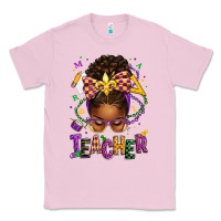 Bubblegum Pink mardi gras teacher afro messy bun Classic Tee - texasbilliewilder