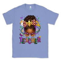 Colony Blue mardi gras teacher afro messy bun Classic Tee - texasbilliewilder