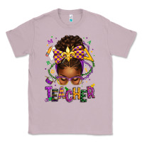 Lilac mardi gras teacher afro messy bun Classic Tee - texasbilliewilder