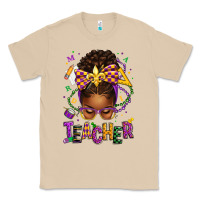 Mushroom mardi gras teacher afro messy bun Classic Tee - texasbilliewilder