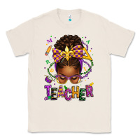Natural mardi gras teacher afro messy bun Classic Tee - texasbilliewilder