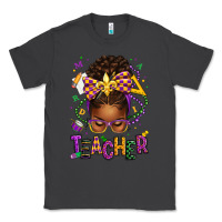 Smoke mardi gras teacher afro messy bun Classic Tee - texasbilliewilder