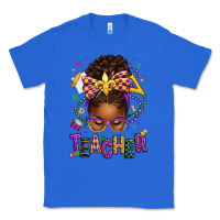 True Royal mardi gras teacher afro messy bun Classic Tee - texasbilliewilder