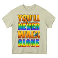 Lgbtq You'll Never Walk Alone With Peace Heavy Core Tee | Teevron