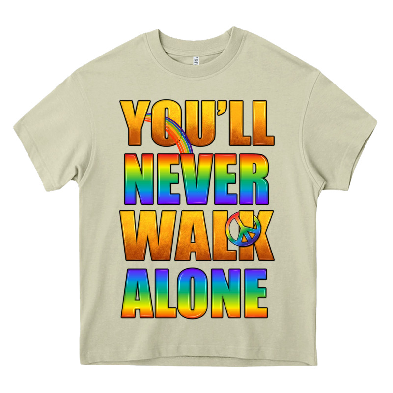 Lgbtq You'll Never Walk Alone With Peace Heavy Core Tee by BundleAndBundleShop | Teevron