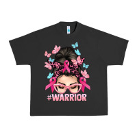 Pigment Black Warrior Cancer messy bun Cancer Awareness Urban Heavy Tee - HowdyJamesFarm