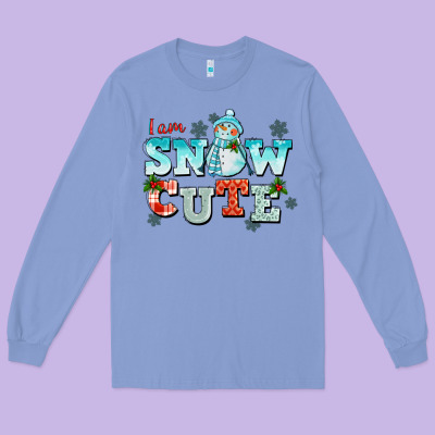 I Am Snow Cute Long Sleeve Tee Designed By Cowgirlartshop