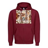 Burgundy Dog Mom Zipper Hoodie - CowhideDigitalArt