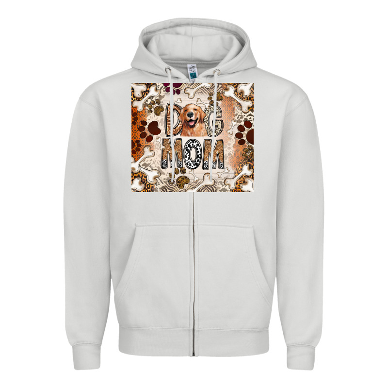 Dog Mom Zipper Hoodie by CowhideDigitalArt | Teevron