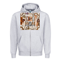 Heather Grey Dog Mom Zipper Hoodie - CowhideDigitalArt