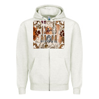 Oatmeal Heather Dog Mom Zipper Hoodie - CowhideDigitalArt