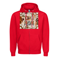 Red Dog Mom Zipper Hoodie - CowhideDigitalArt