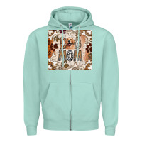 Seafoam Dog Mom Zipper Hoodie - CowhideDigitalArt