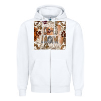White Dog Mom Zipper Hoodie - CowhideDigitalArt
