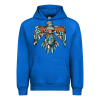 Cobalt thunderbird with gemstone Urban Hoodie - BarkalooDesign