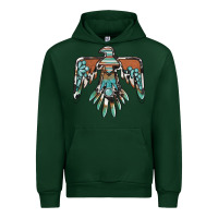 Forest Green thunderbird with gemstone Urban Hoodie - BarkalooDesign