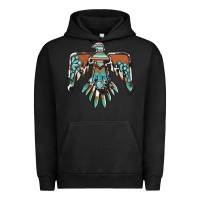 Pigment Black thunderbird with gemstone Urban Hoodie - BarkalooDesign