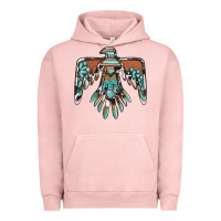 Pigment Salmon thunderbird with gemstone Urban Hoodie - BarkalooDesign