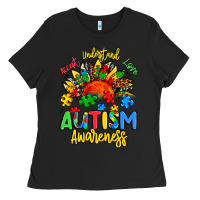 Black accept understand love autism awareness Ladies Tee - Artiststas