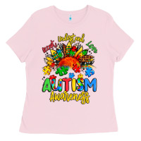 Bubblegum Pink accept understand love autism awareness Ladies Tee - Artiststas