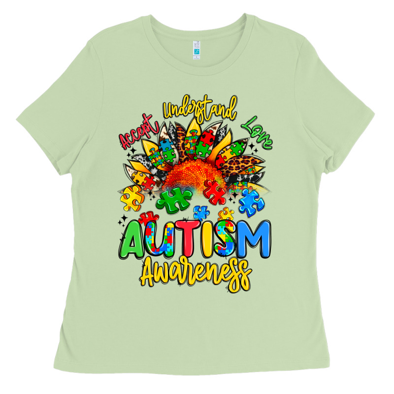 Accept Understand Love Autism Awareness Ladies Tee by Artiststas | Teevron