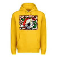 Lemon Soccer Ball Christmas With Hat And Candy Cane Premium Hoodie - FaDigitalArtStudio
