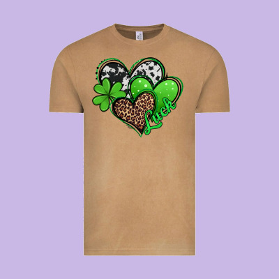 St. Patrick's Day Hearts Vintage Tee Designed By Jasminsmagicworld