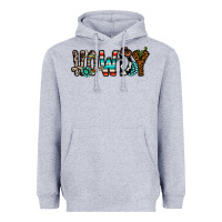 Heather Grey howdy Heavyweight Hoodie - CowhideDigitalArt