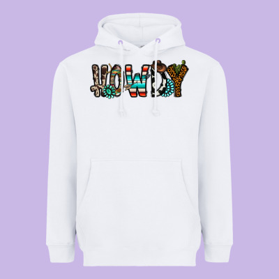 Howdy Heavyweight Hoodie Designed By Cowhidedigitalart