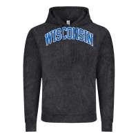 Vintage Black wisconsin blue Vintage Hoodie - lanVoArt