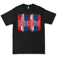 Black boston baseball team spirit brushstrokes Premium Tee - Artiststas