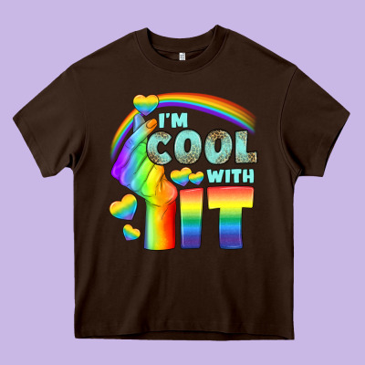 Lgbtq İ'm Cool With İt Heavy Core Tee Designed By Bundleandbundleshop