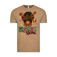 Vintage Coffee merry mama afro messy bun Vintage Tee - texasbilliewilder