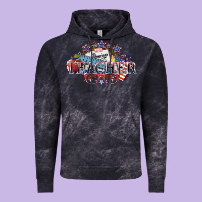 American Teacher 4th Of July Vintage Hoodie Designed By Howdyjamesfarm