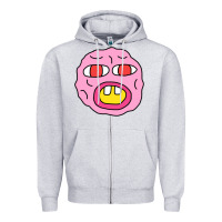 Heather Grey cherry tyler! Zipper Hoodie - lanVoArt