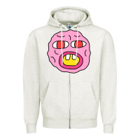 Oatmeal Heather cherry tyler! Zipper Hoodie - lanVoArt
