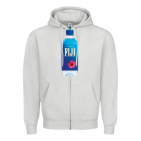 Dove Grey aesthetic fiji water Zipper Hoodie - lanVoArt