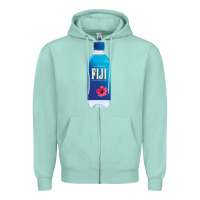 Seafoam aesthetic fiji water Zipper Hoodie - lanVoArt