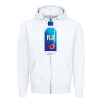White aesthetic fiji water Zipper Hoodie - lanVoArt
