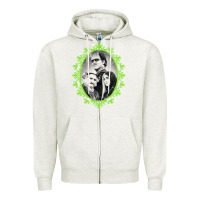 Oatmeal Heather the munsters halloween 2022 Zipper Hoodie - lanVoArt