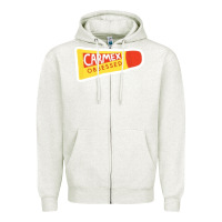 Oatmeal Heather carmex obsessed sticker Zipper Hoodie - lanVoArt