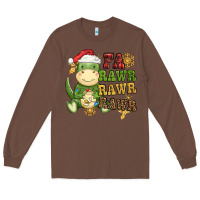 Chestnut watercolor t rex fa rawr rawr rawr christmas Long Sleeve Tee - CowGirlArtShop