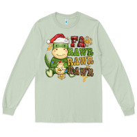 Matcha watercolor t rex fa rawr rawr rawr christmas Long Sleeve Tee - CowGirlArtShop