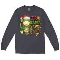 Smoke watercolor t rex fa rawr rawr rawr christmas Long Sleeve Tee - CowGirlArtShop